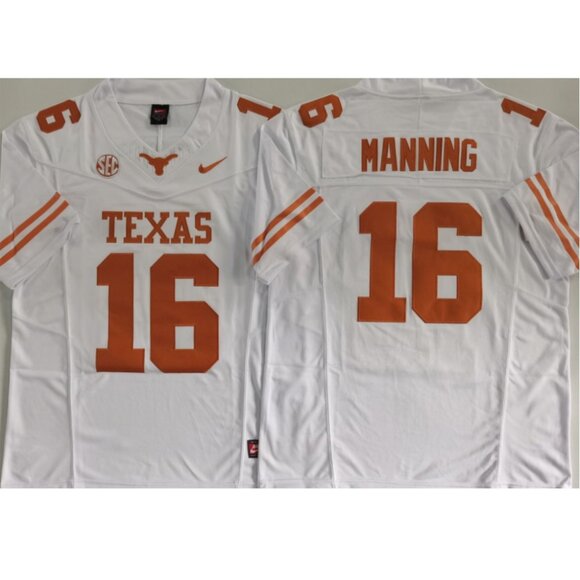 Mens Youths Kids Womens 16 Arch Manning White Stitched Jersey